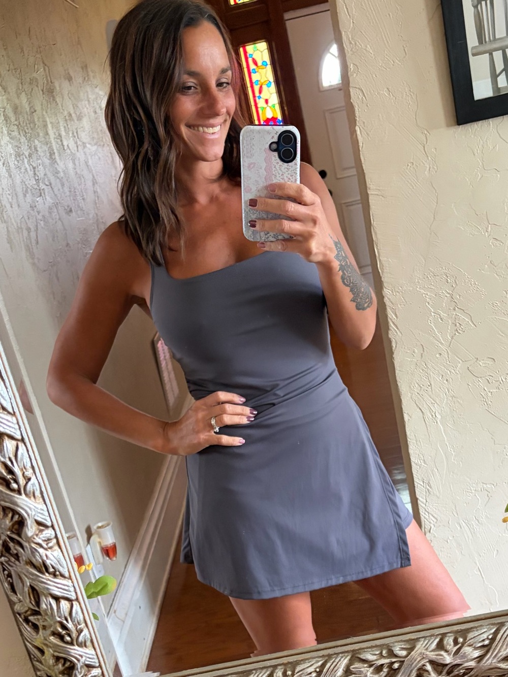 Women’s Dark Gray Racerback Athletic Dress